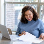 US digital nomad reviews her tax return information