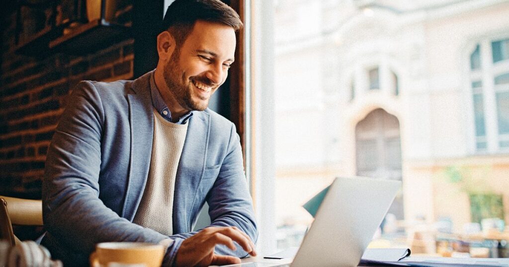 US expat small business owner meeting his virtual expat tax accountant.