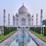 Sunrise over the Taj Mahal, a landmark admired by many Americans living in India.