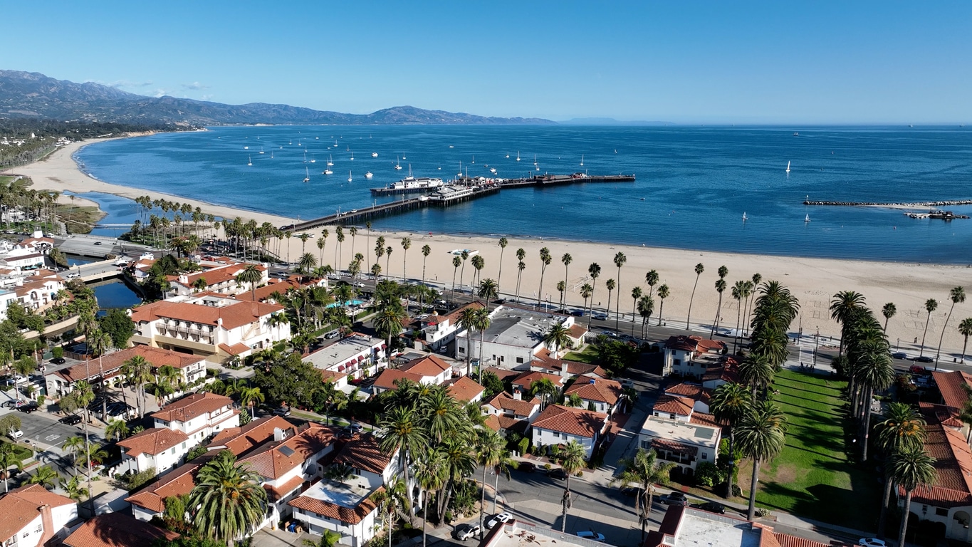 Sunny beach scene in Santa Barbara, a beautiful reminder that even paradise comes with financial considerations like the California exit tax.